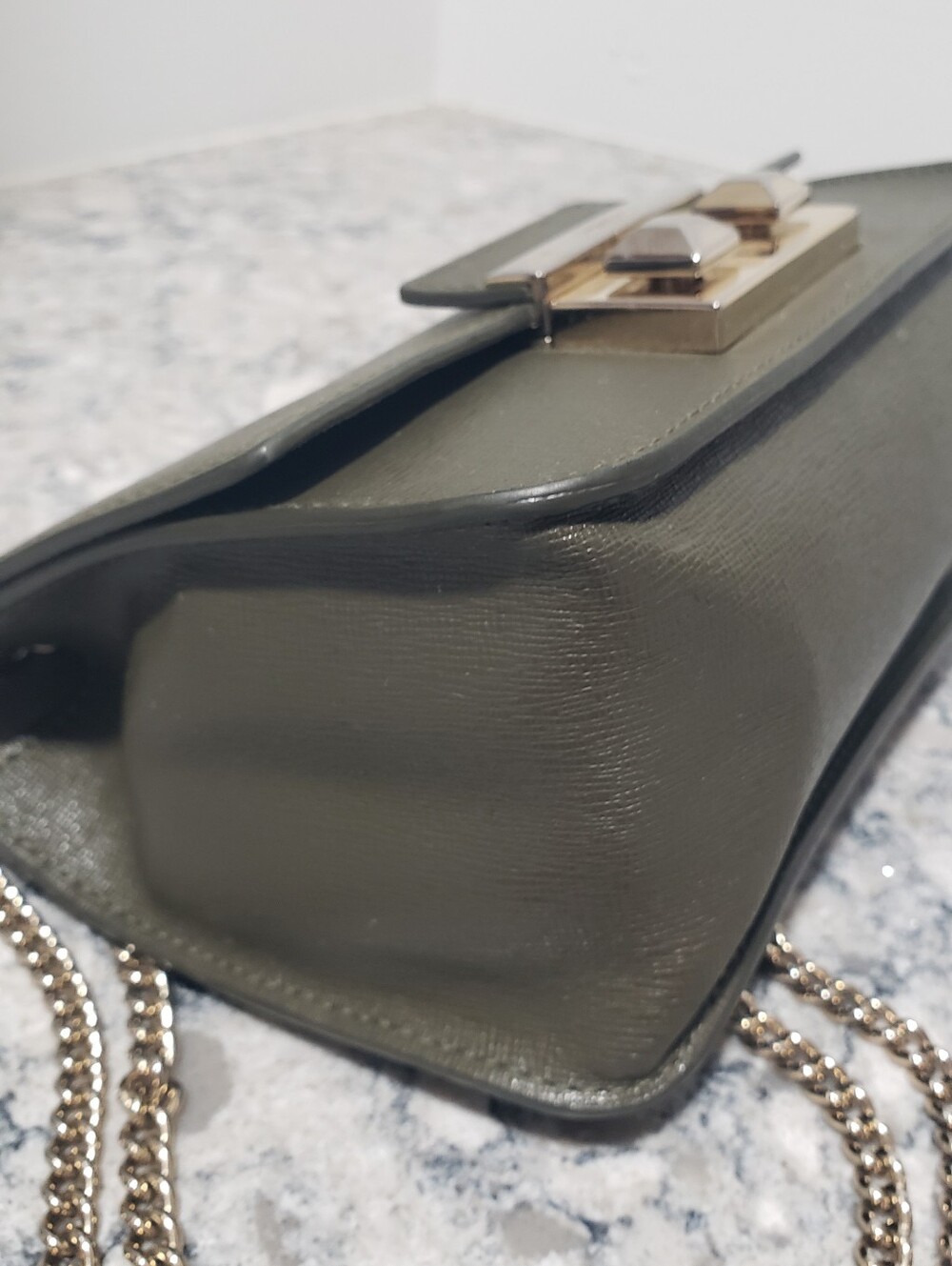 Furla Bella Mini Olive Green Crossbody Bag - Picture 5 of 15